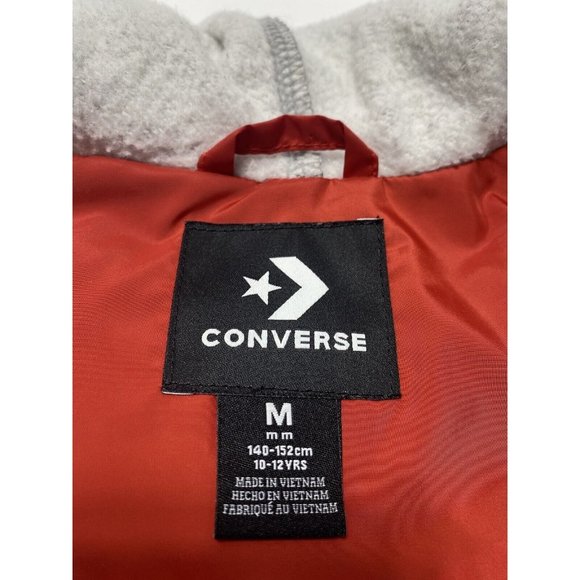 Converse Jacket All Star Boys Medium Vest has stain on sleeve - As Is Condition. - Picture 9 of 13